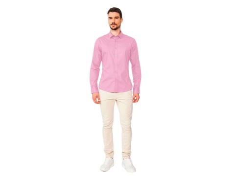 CAMISA SOCIAL FIT MG LONGA COLCCI 031.01.04643 - Rosa claro