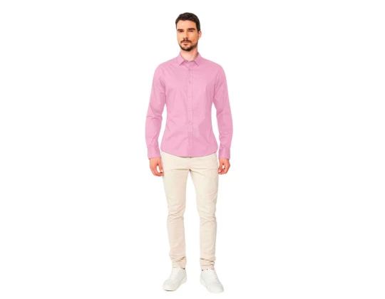CAMISA SOCIAL FIT MG LONGA COLCCI 031.01.04643 - Rosa claro