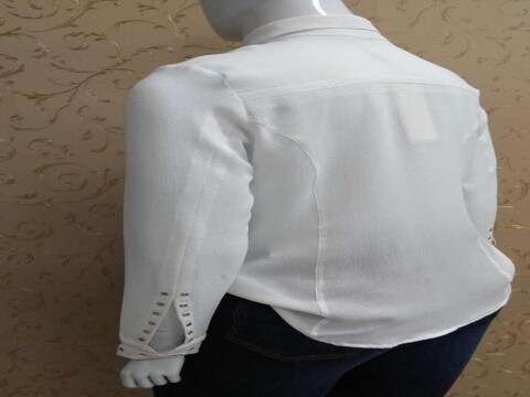 CAMISA SUBLIMADA COM TRANSPASSE ELEGANCE 06578 - Branco