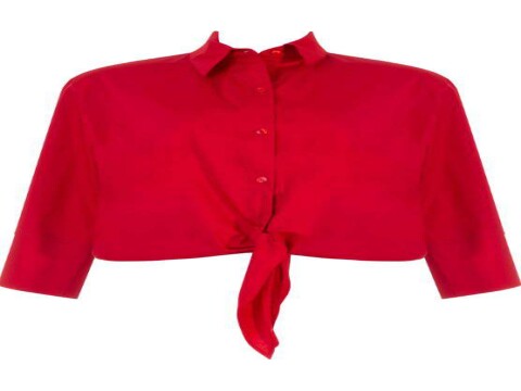 CAMISA TRICOLINE LAÇO NA CINTURA SEIKI 520667 - Vermelho