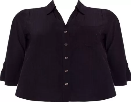 CAMISA VISCOPOLY MANGA3/8 SEIKI 720290 - Preto