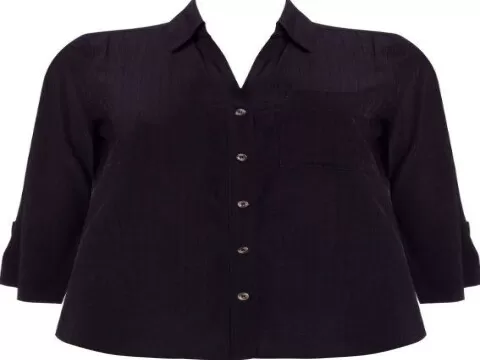 CAMISA VISCOPOLY MANGA3/8 SEIKI 720290 - Preto