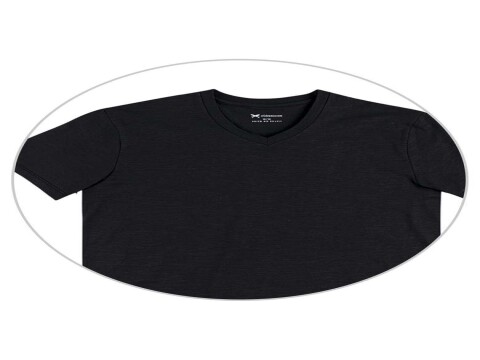 CAMISETA BÁSICA MASCULINA DECOTE V HERING N2K5 - Preto