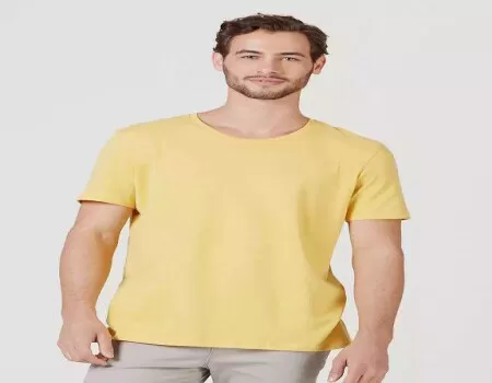 CAMISETA BÁSICA MASCULINA HERING 0201 - Amarelo