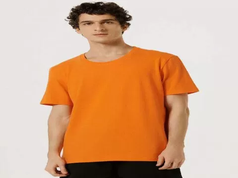 CAMISETA BÁSICA MASCULINA HERING 0201 - Laranja