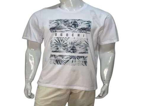 CAMISETA ESTAMPA TROPICAL OGOCHI 6483035 - Branco
