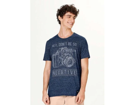 CAMISETA MASCULINA ESTAMPADA HERING 4EXA - Azul
