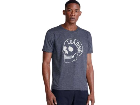 CAMISETA MASCULINA ESTAMPADA HERING 4F87/1 - Cinza