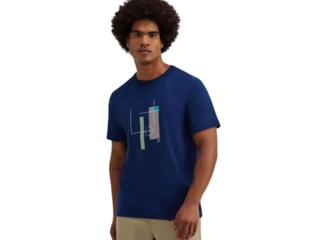 CAMISETA MASCULINA ESTAMPADA HERING 4F87 - Azul