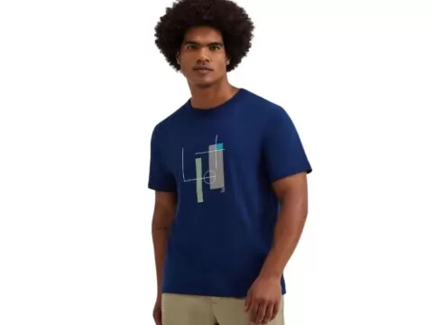 CAMISETA MASCULINA ESTAMPADA HERING 4F87 - Azul