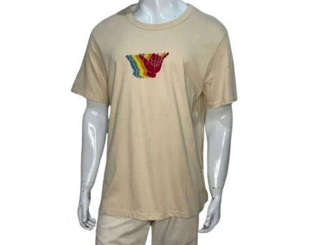 CAMISETA MASCULINA ESTAMPADA HERING 4F87 - Caqui