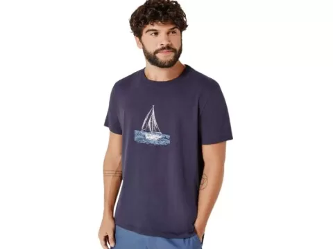 CAMISETA MASCULINA ESTAMPADA HERING 4F872 - Marinho