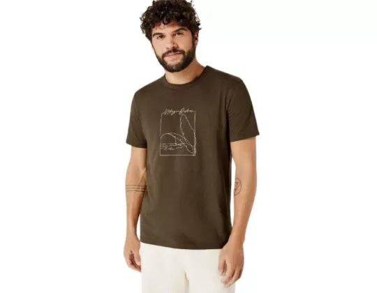 CAMISETA MASCULINA ESTAMPADA HERING 4F872 - Verde musgo