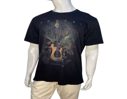 CAMISETA MASCULINA GUITARRA OGOCHI 006483017 - Preto