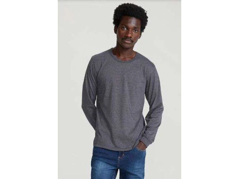 CAMISETA ML MASCulina HERING N204 - Chumbo