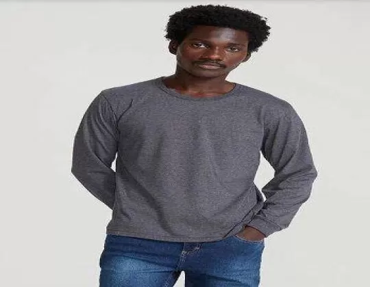 CAMISETA ML MASCulina HERING N204 - Chumbo