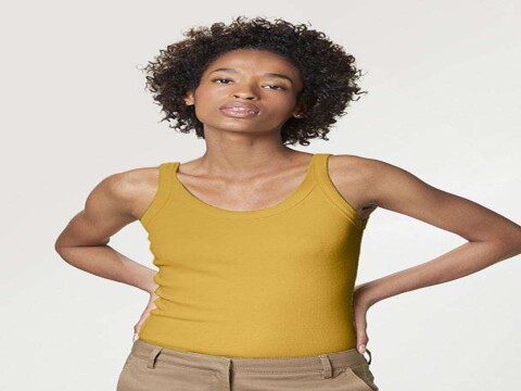 CAMISETA REGATA FEMININA HERING N1TE - Amarelo
