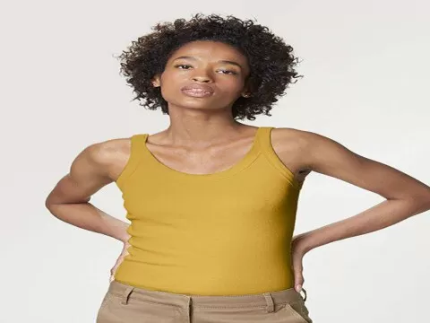 CAMISETA REGATA FEMININA HERING N1TE - Amarelo