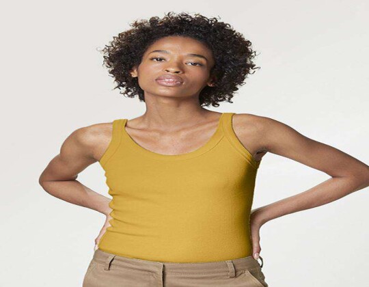CAMISETA REGATA FEMININA HERING N1TE - Amarelo