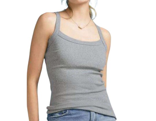 CAMISETA REGATA FEMININA HERING N1TE - Cinza