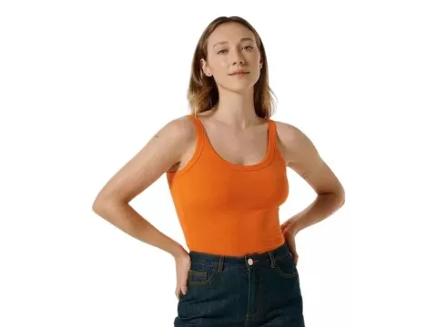 CAMISETA REGATA FEMININA HERING N1TE - Laranja