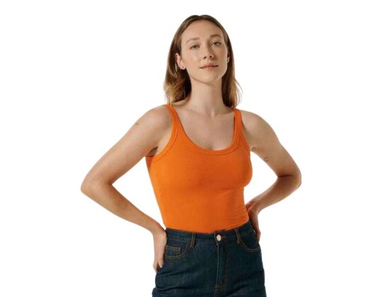 CAMISETA REGATA FEMININA HERING N1TE - Laranja
