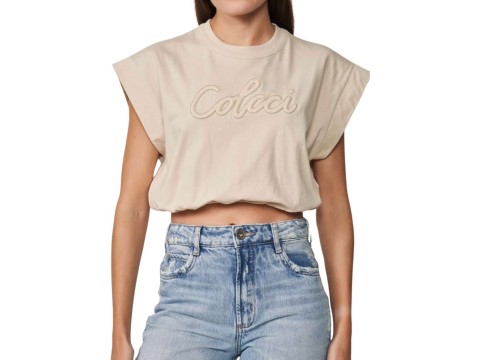 CAMISETA BORDADO EM RELEVO COLCCI 034.01.06343 - Bege