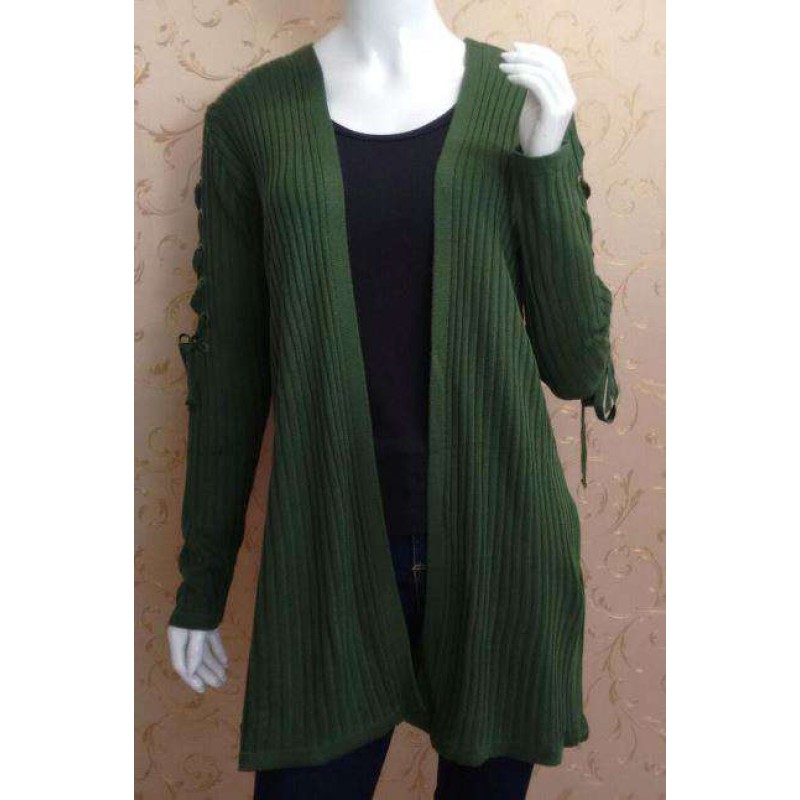 cardigan alongado tricô