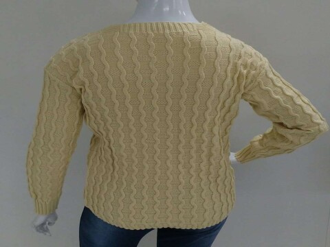 CARDIGAN FIO COM BOTÕES MSL TÊXTIL - Bege