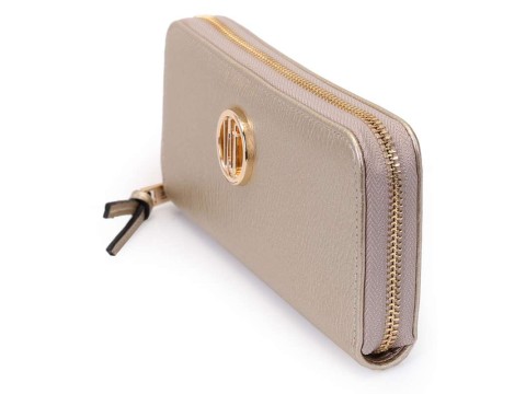 CARTEIRA GRANDE ALONGADA MONOCOLOR WJ 30630 - Dourado