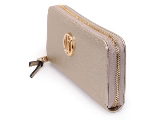 CARTEIRA GRANDE ALONGADA MONOCOLOR WJ 30630 - Dourado
