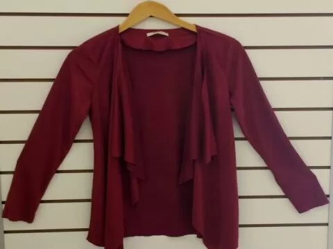 CASACO FEMININO HERING EM SUEDE COM ABERTURA FRONTAL K0JZ - Bordo