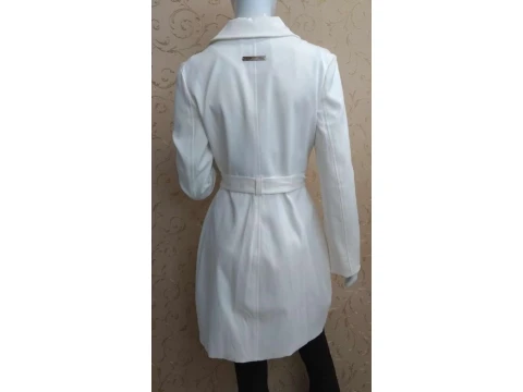 CASACO TRENCH COAT MORENA ROSA 103128 - Branco CASACO TRENCH COAT MORENA ROSA 103128 - Branco