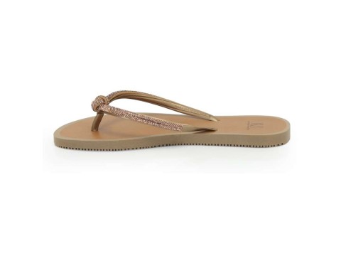 CHINELO C/ TIRAS STRASS WJ 168936 - Caramelo