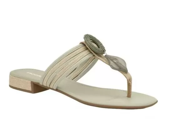 CHINELO COM PEDRARIA PICCADILLY 558026 - Verde