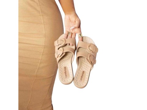 CHINELO COM TIRAS BIRKEN COMFORTFLEX 22-45404 - Nude