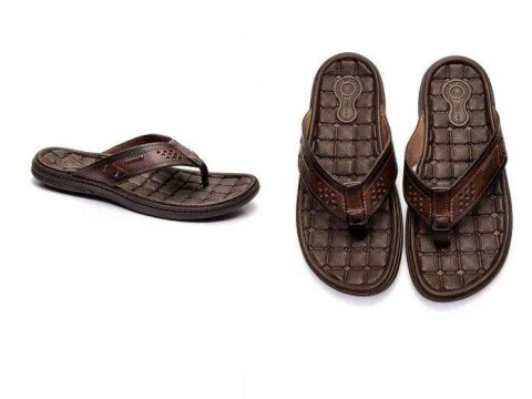 CHINELO DE COURO ANILINA PEGADA 131221-01 - Marrom