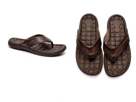 CHINELO DE COURO ANILINA PEGADA 131221-01 - Marrom