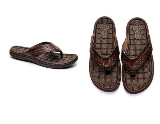 CHINELO DE COURO ANILINA PEGADA 131221-01 - Marrom