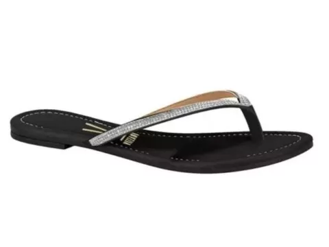 CHINELO DE DEDO COM STRASS VIZZANO 6371.100 - Preto