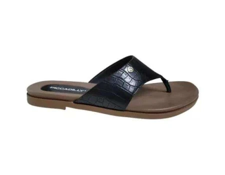 CHINELO DE DEDO CROCO PICCADILLY 418032 - Preto