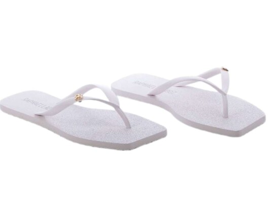 CHINELO DE DEDO QUADRADO C/ NECESSAIRE RB 1129 - Prateado