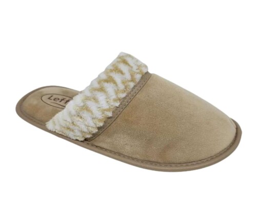 CHINELO DE PANO FEMININA PANTUFA LEFFA 862 - Bege