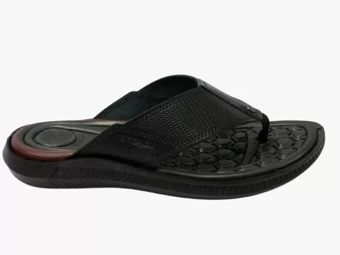 CHINELO DEDO MASCULINO COURO PEGADA 133159-03 - Preto