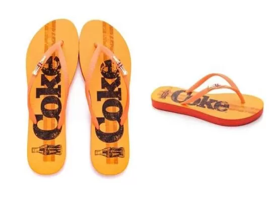 CHINELO FEMININO COKE BANDS COCA COLA CC3316 - Laranja