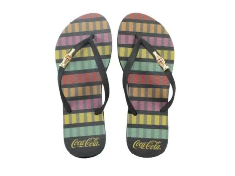 CHINELO FEMININO COOL STRIPES COCA COLA CC3424 - Preto CHINELO FEMININO COOL STRIPES COCA COLA CC3424 - Preto