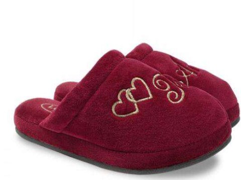 CHINELO DE PANO PANTUFA FEMININA LEFFA 591 - Vermelho