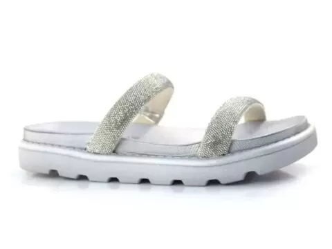 CHINELO PRATA PAPETE COM STRASS VIZZANO 6459.310 - Prateado