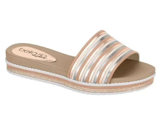 CHINELO SLIDE BEIRA RIO CONFORTO 8321.520 - Nude