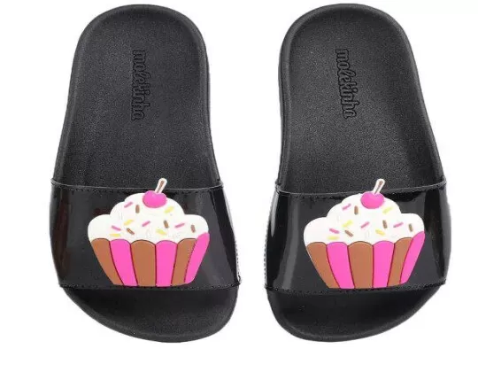 CHINELO SLIDE MOLEKINHA CUPCAKE 2311.124 - Preto